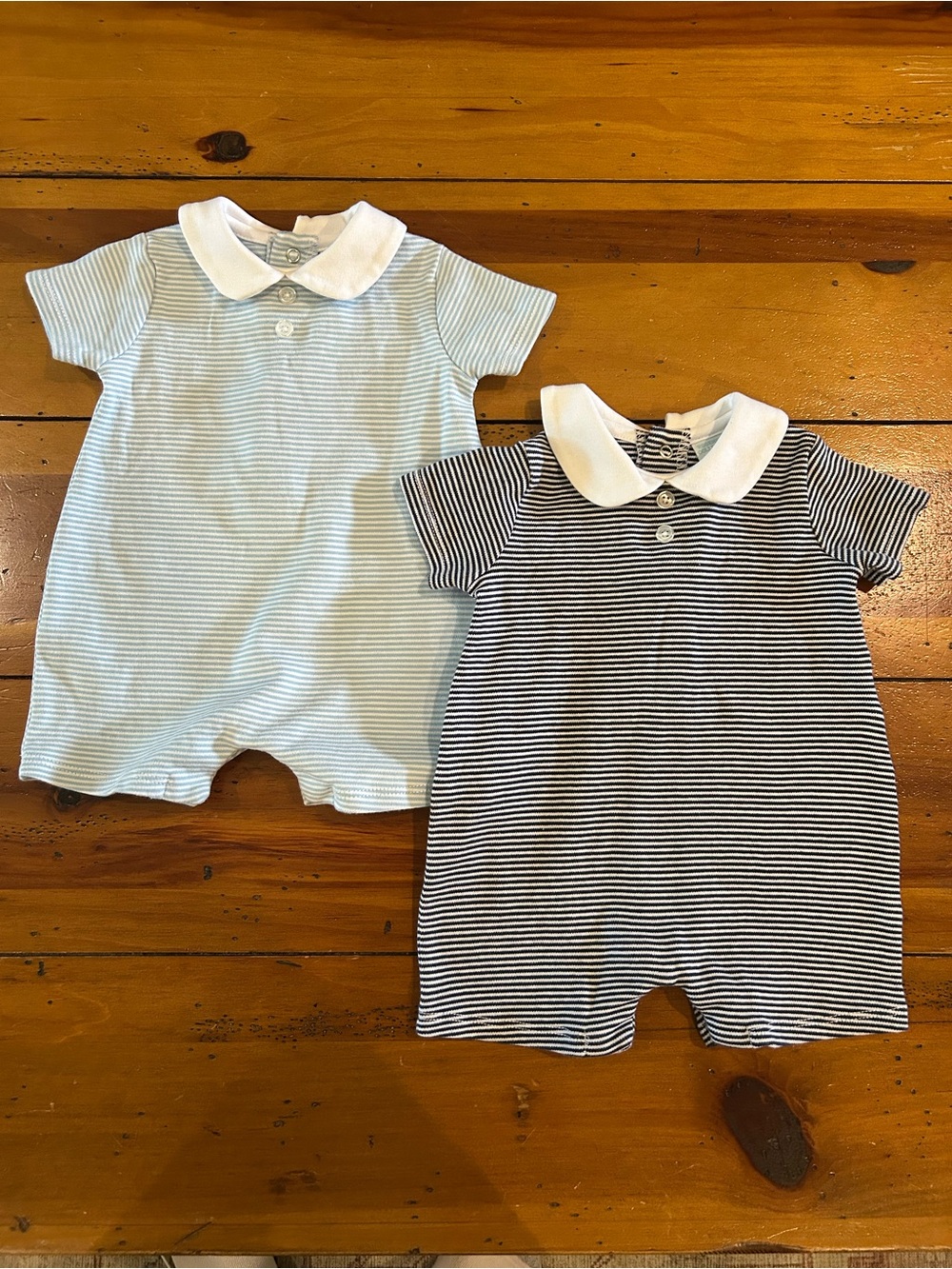 Set of 2 3M Edgehill Collection Peter Pan Collar Rompers
